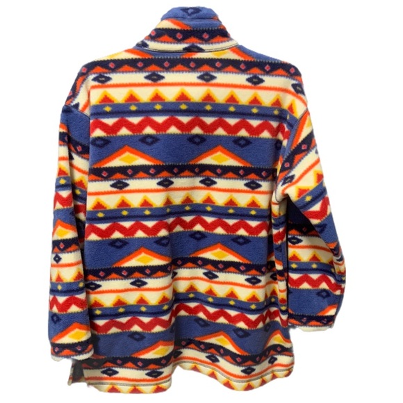 Marks & Spencer Aztec Sweater Fleece 1/4 Zip Pullover Size: 14 L-XL - Picture 2 of 5